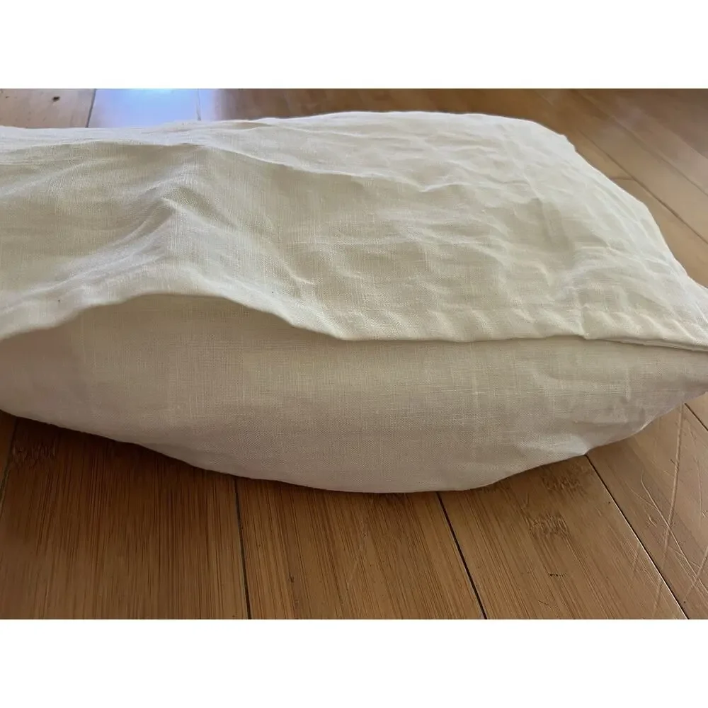 Ikea 100% Linen Long Curtain One Panel Only 57 x 100” Cream Beige